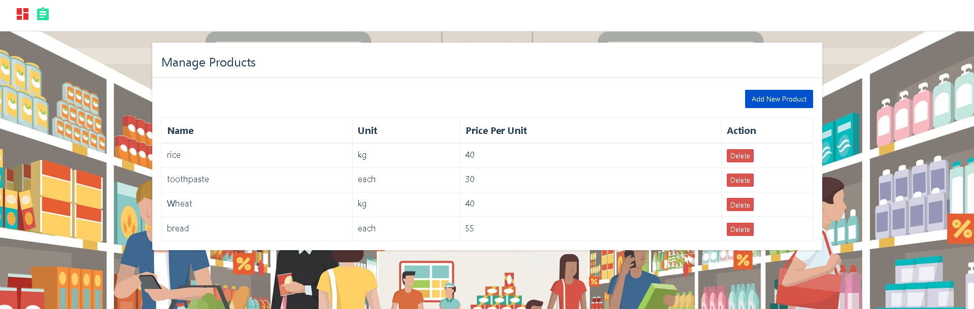 Inventory Screen